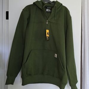 Carhartt Men's Olive Zip-Up Sweater